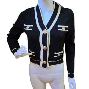 Balmain Cardigan with Gold Buttons